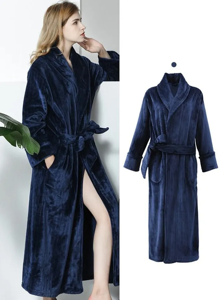 Women's warm home wear nightgown robe