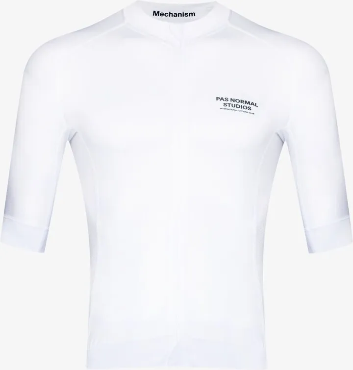 White Mechanism Cycling Jersey Top