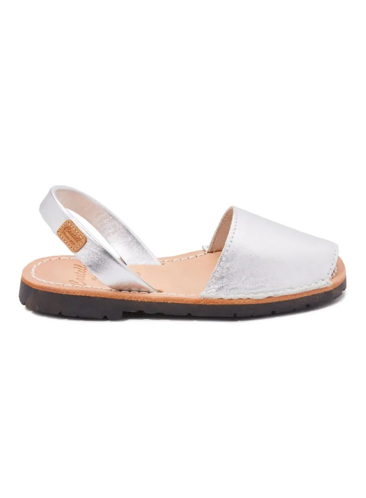 Iker Metallic Sling Back Casual Sandals Silver(Plata)
