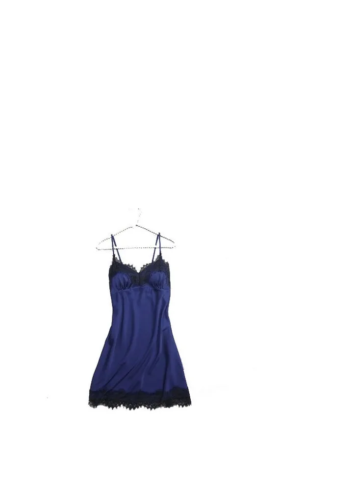 Women Lace Lingerie Satin Chemise Nightgown Full Slips Sleepwear