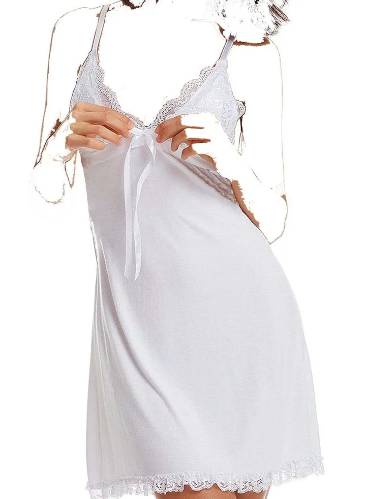 Women Silk Nightgown Satin Sleepwear Adjustable Spaghetti Strap Nightwear