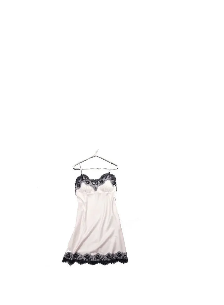 Women Lace Lingerie Satin Chemise Nightgown Full Slips Sleepwear