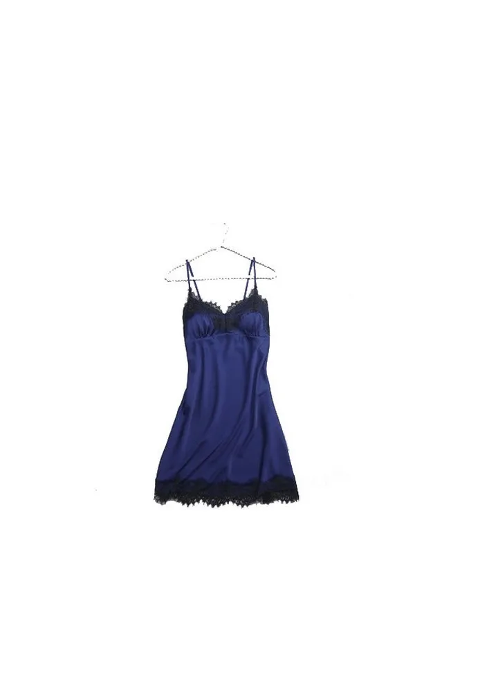 Women Lace Lingerie Satin Chemise Nightgown Full Slips Sleepwear