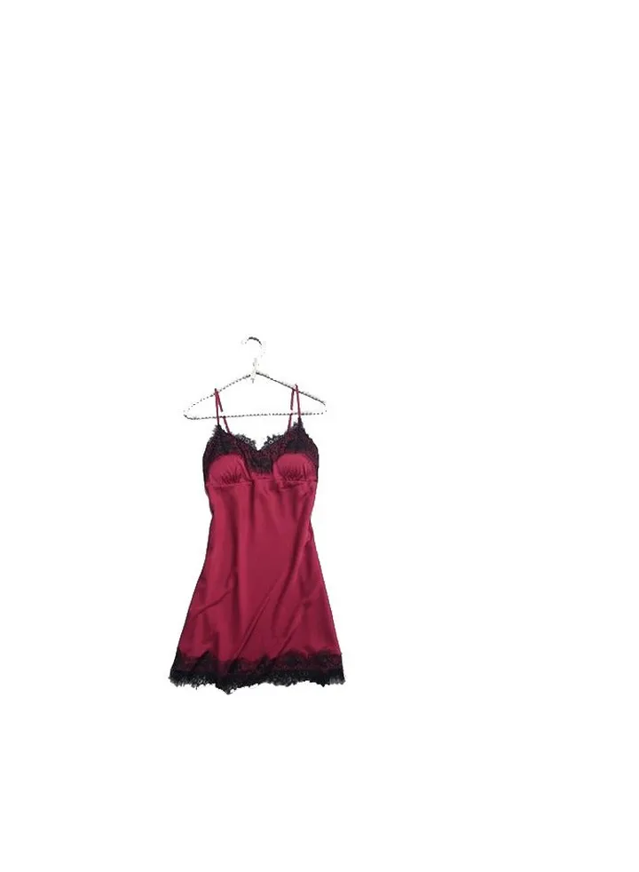 Women Lace Lingerie Satin Chemise Nightgown Full Slips Sleepwear