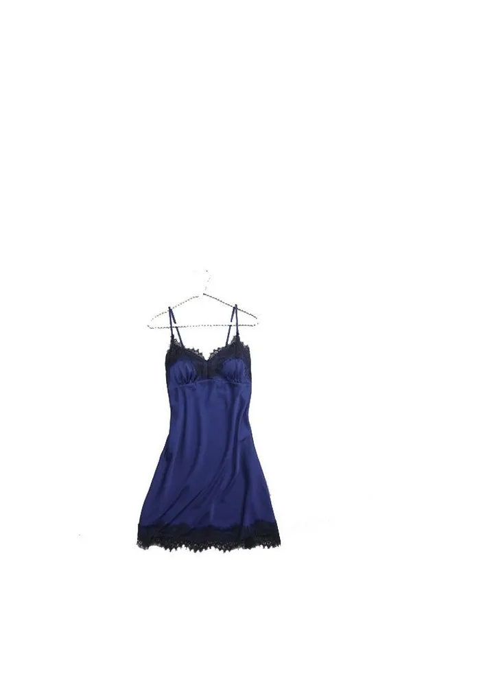 Women Lace Lingerie Satin Chemise Nightgown Full Slips Sleepwear