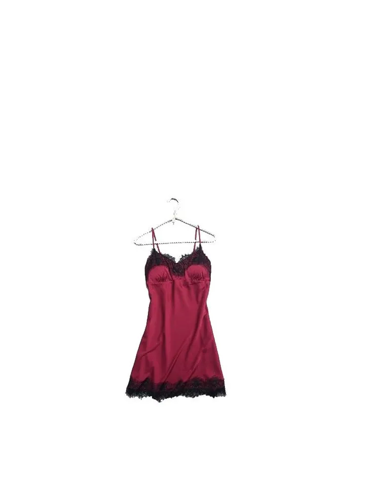 Women Lace Lingerie Satin Chemise Nightgown Full Slips Sleepwear