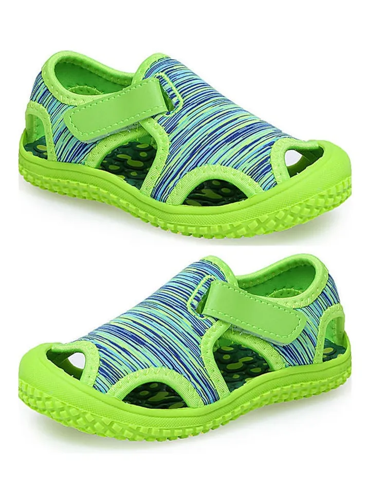 Closed Toe Flat Sandals Camouflage Green