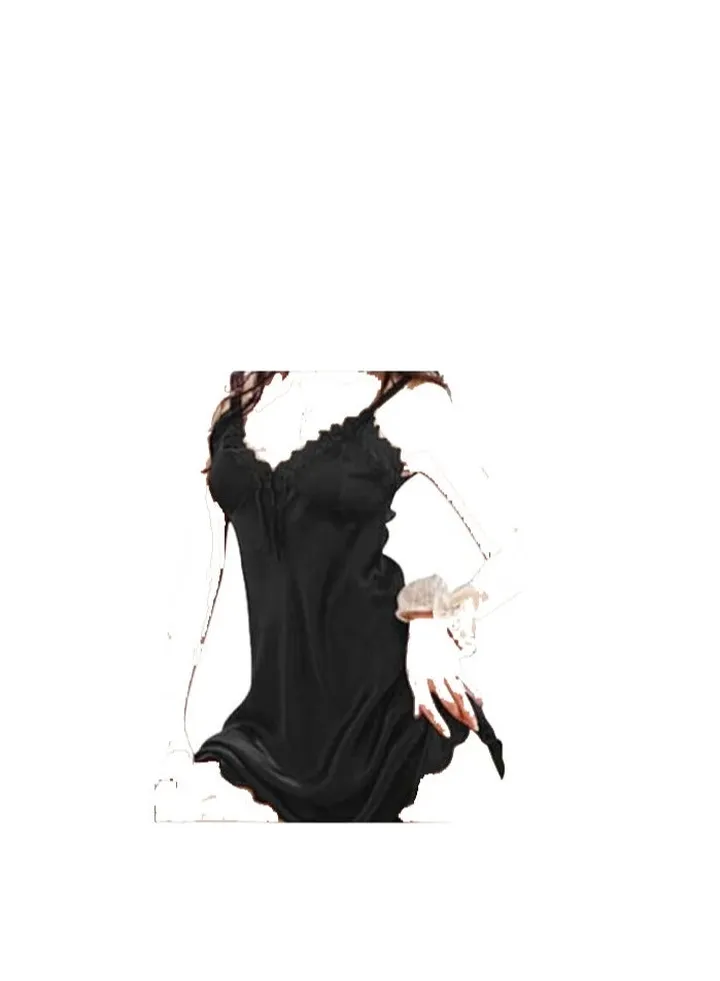 Women Silk Nightgown Satin Sleepwear Adjustable Spaghetti Strap Nightwear