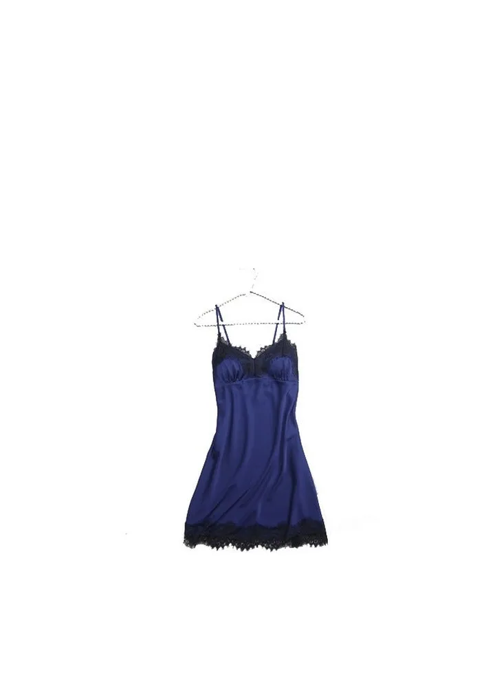 Women Lace Lingerie Satin Chemise Nightgown Full Slips Sleepwear