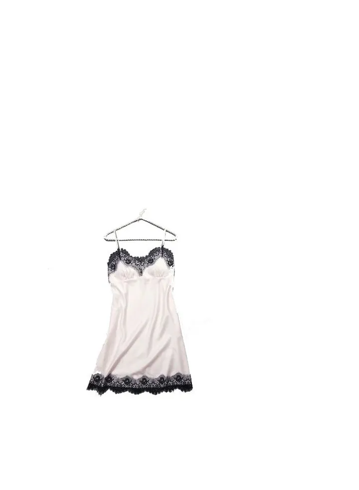 Women Lace Lingerie Satin Chemise Nightgown Full Slips Sleepwear