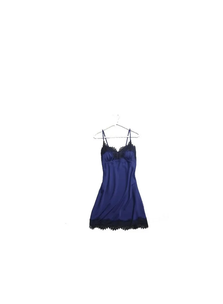 Women Lace Lingerie Satin Chemise Nightgown Full Slips Sleepwear