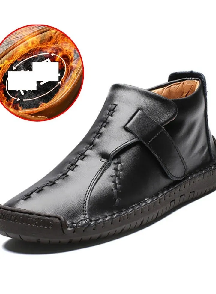 Winter Men's Handmade Casual High Top Men's Shoes (Plush)