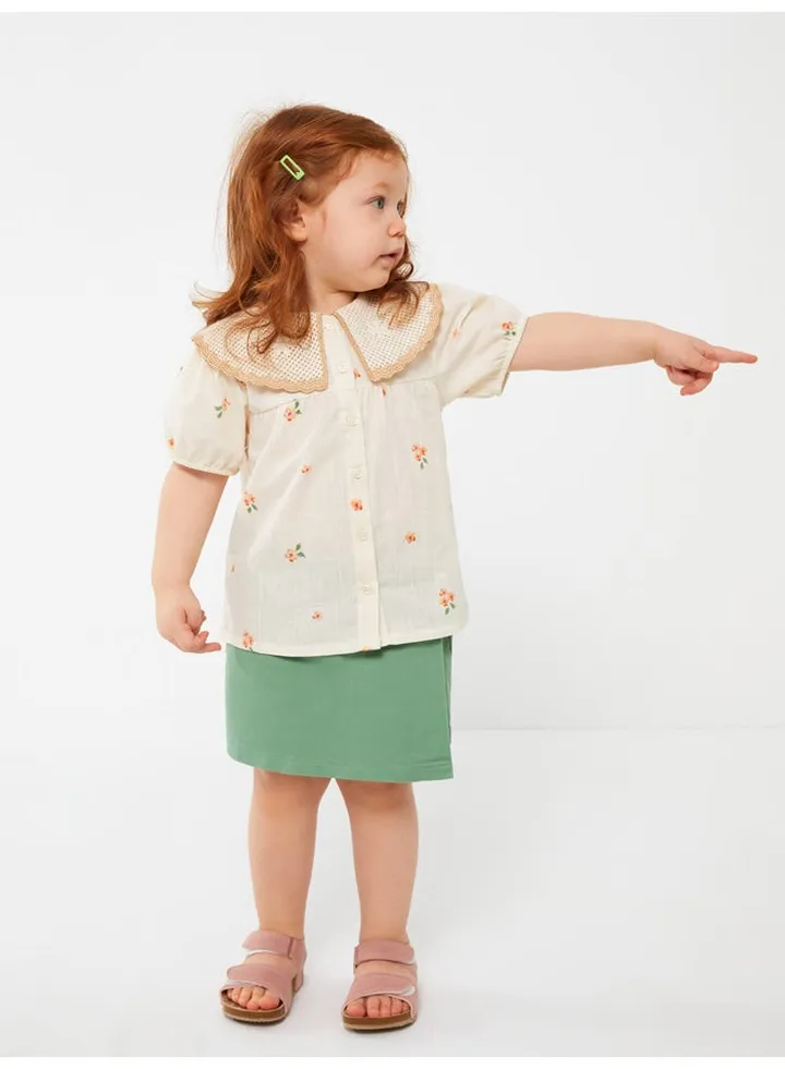 Basic Baby Girl Short Skirt With Elastic Waist