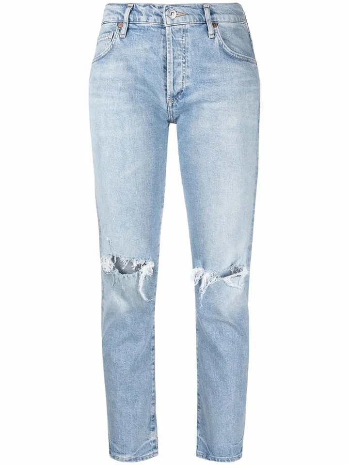 Charlotte distressed-knee jeans