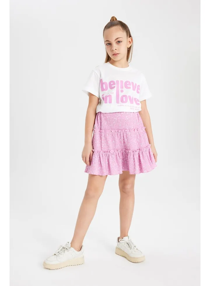 Girl Regular Fit Knitted Skirt