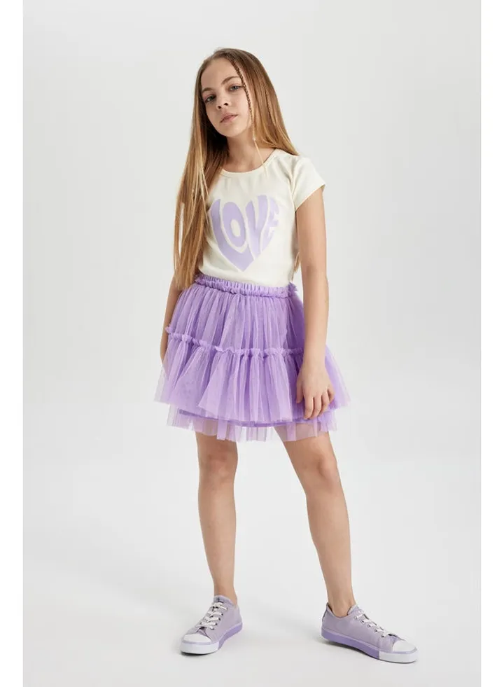 Girl Regular Fit Knitted Skirt