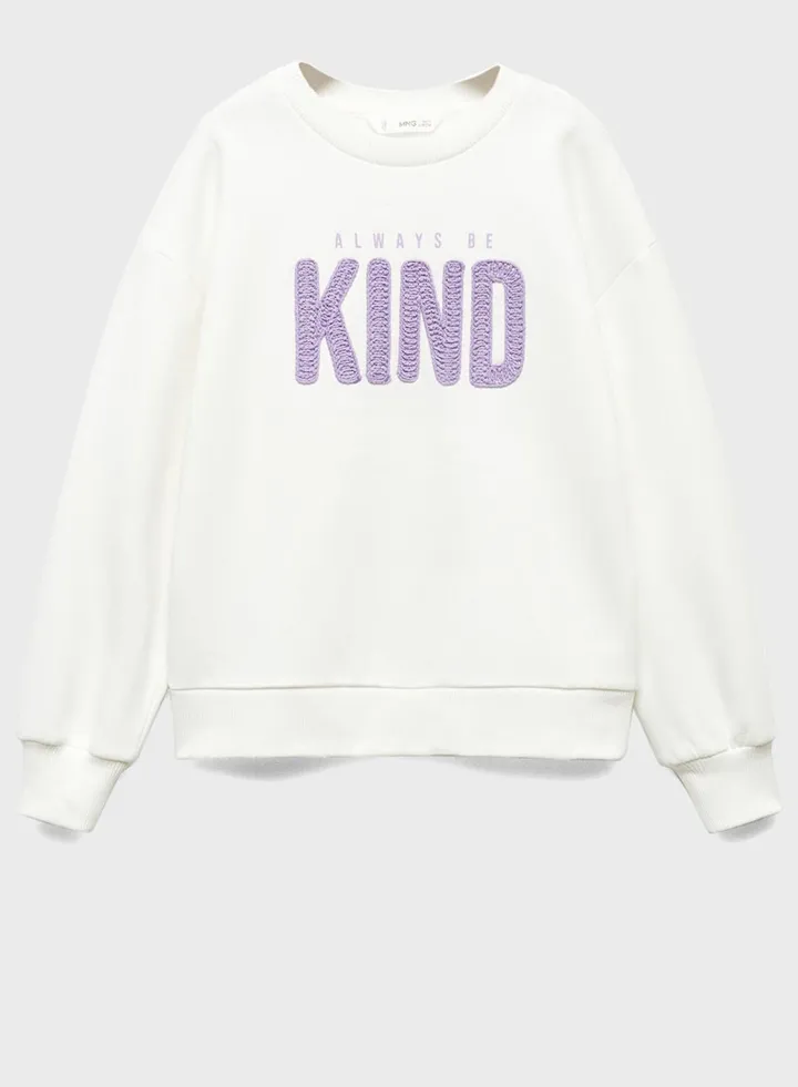 Kids Slogan Sweatshirt