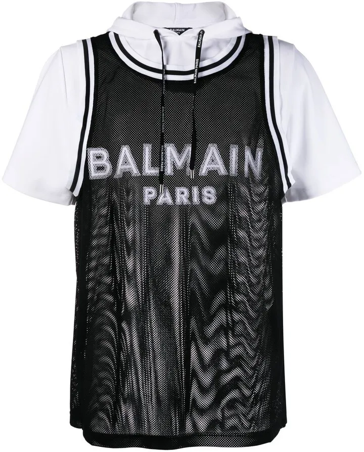 logo hooded T-shirt