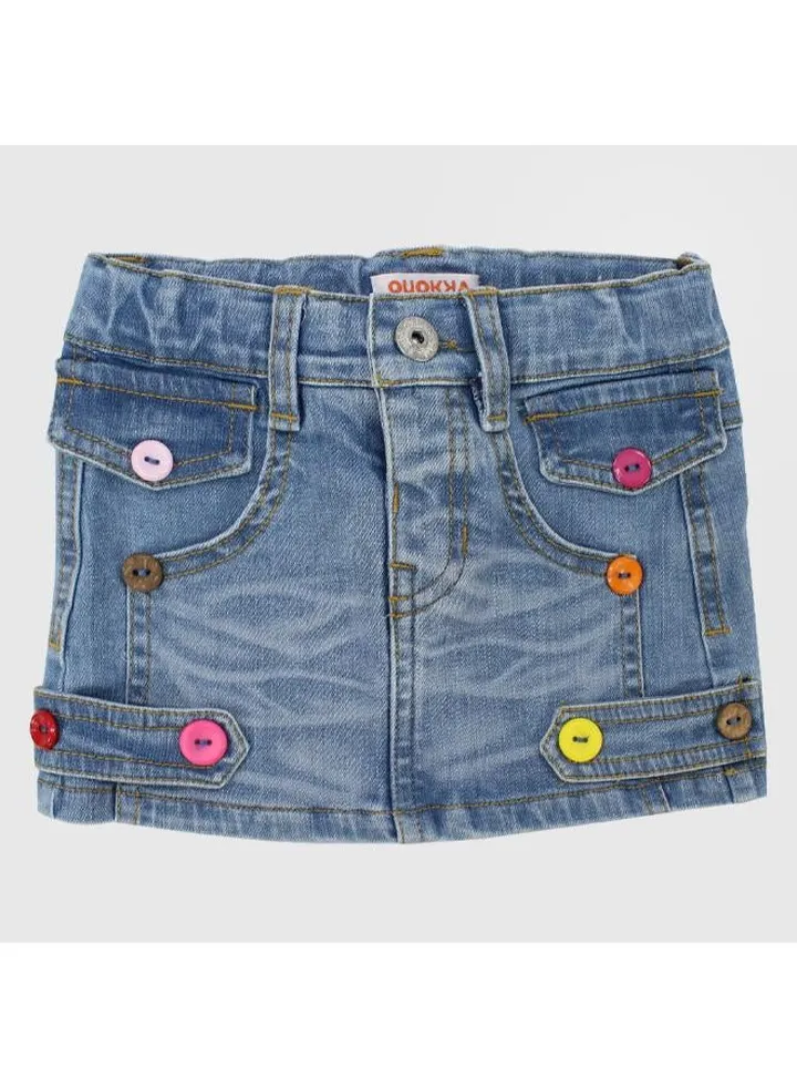 Little Buttons Jean Skirt