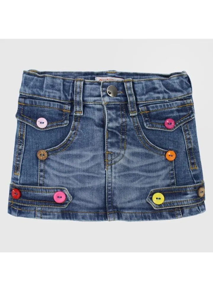 Little Buttons Jean Skirt