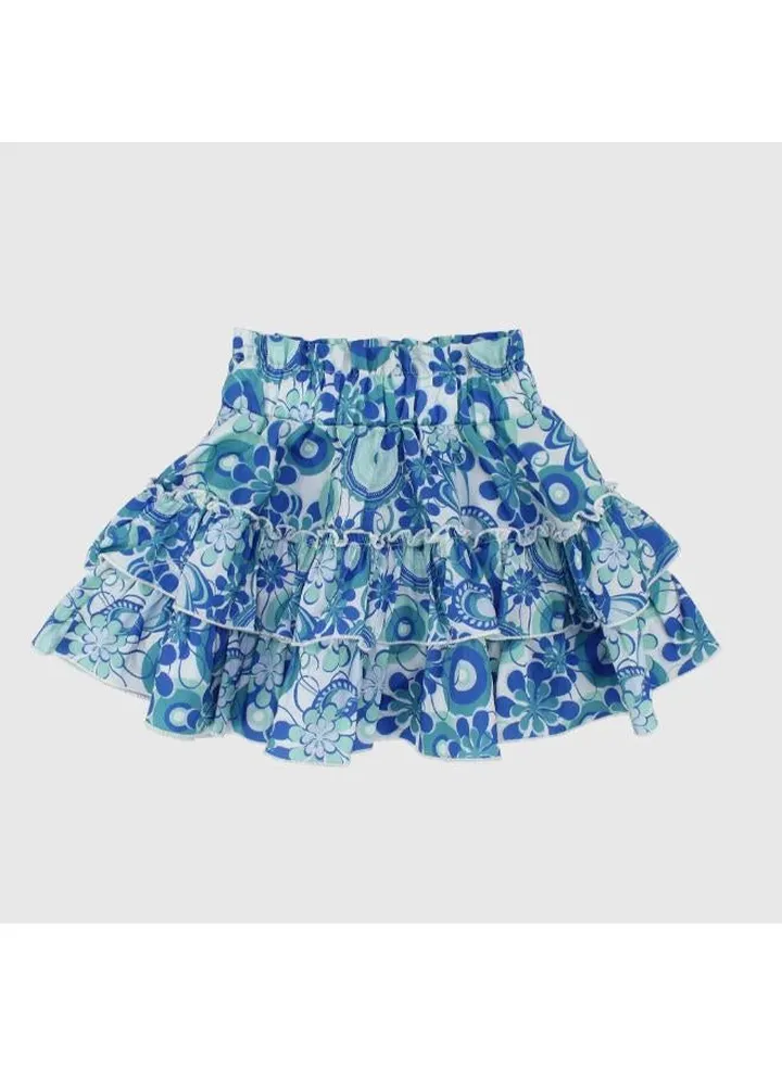 Blue Ruffled Skirt
