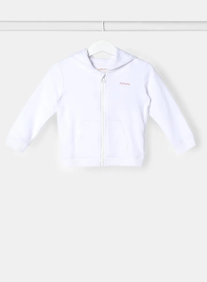 Baby Girls Hoodie White