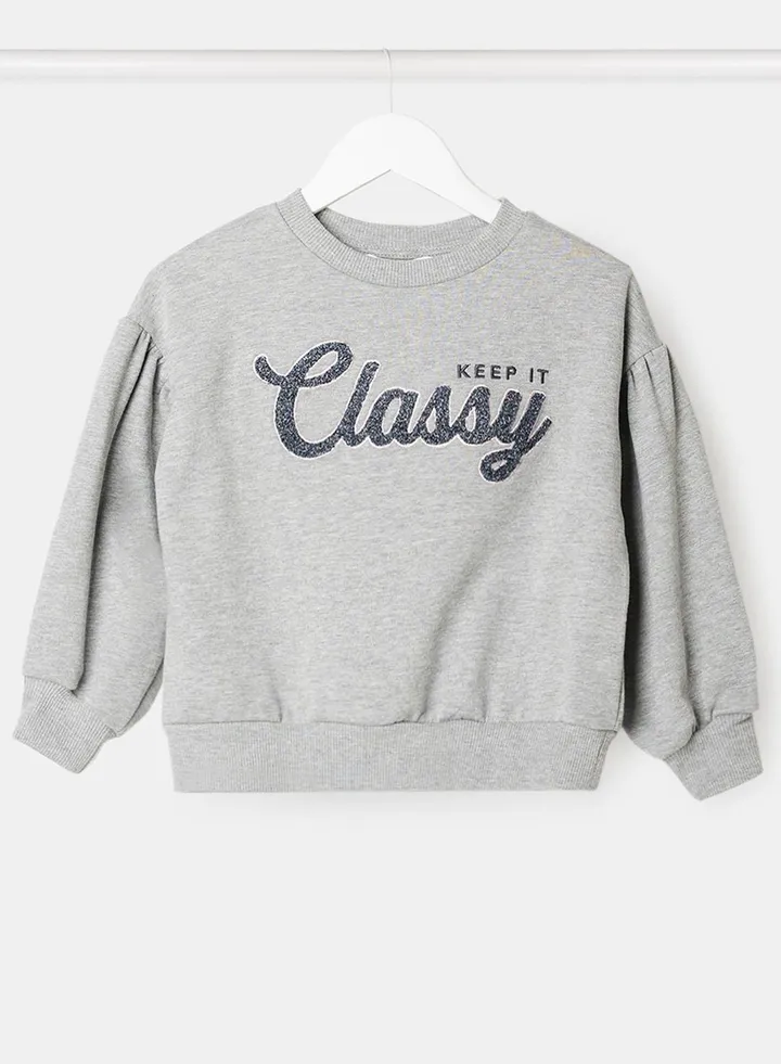 Kids Slogan Sweatshirt