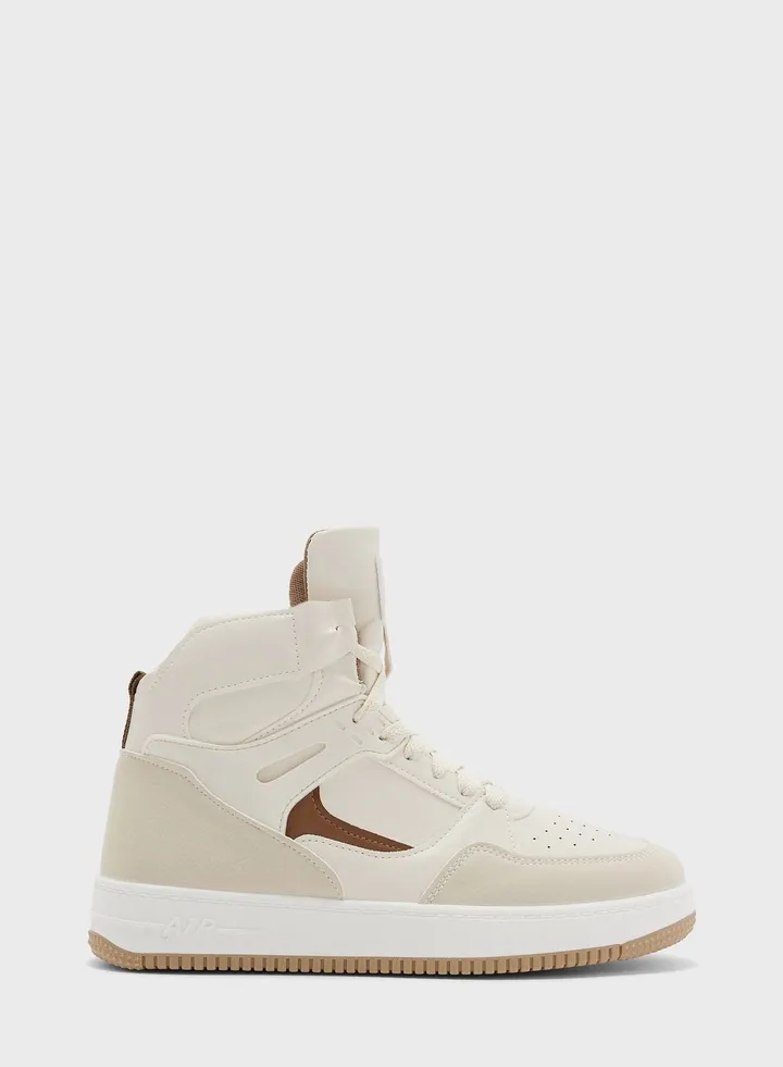 Chunky Lace Up High Top Sneaker