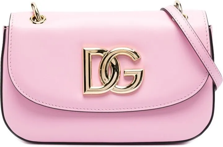 Logo-Plaque Leather Crossbody Bag
