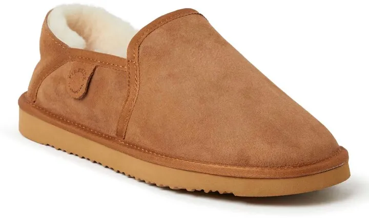 Fireside By Dearfoams Men's Hobart Genuine Shearling Closed Back