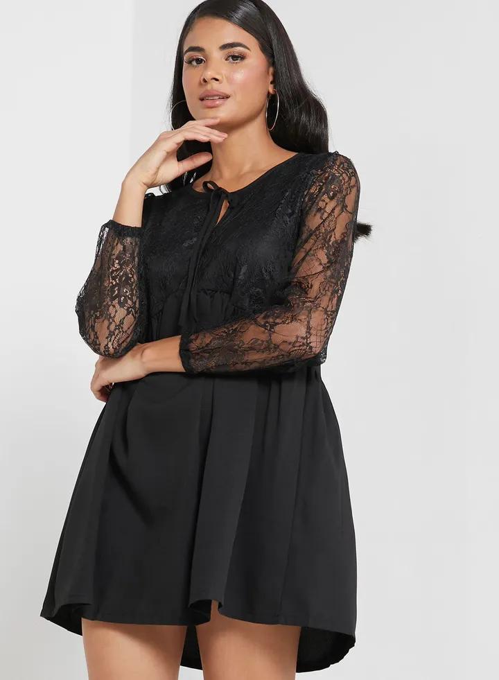 Lace Sleeve Dress