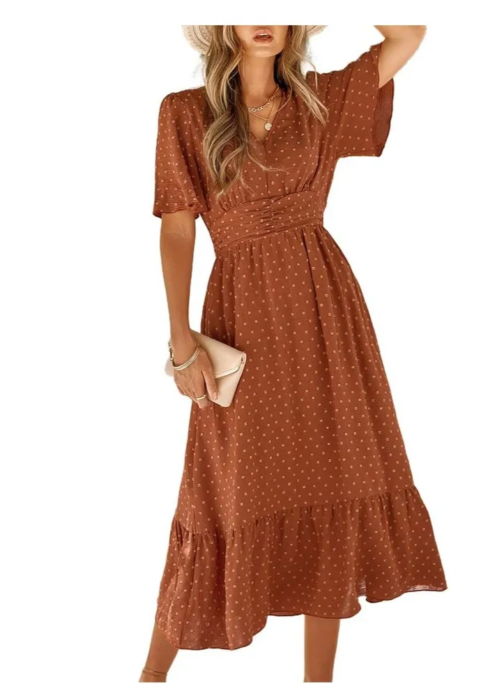 Corset Cinched Waist Detail Fit & Flare Dress