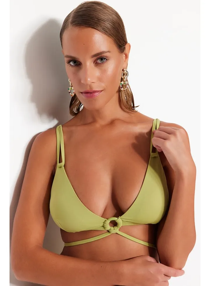 Green Triangle Accessory Bikini Top TBESS23BU00031