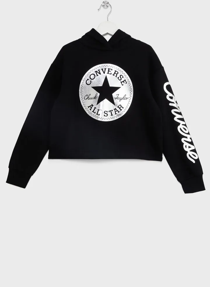 Youth Cropped Foil Hoodie