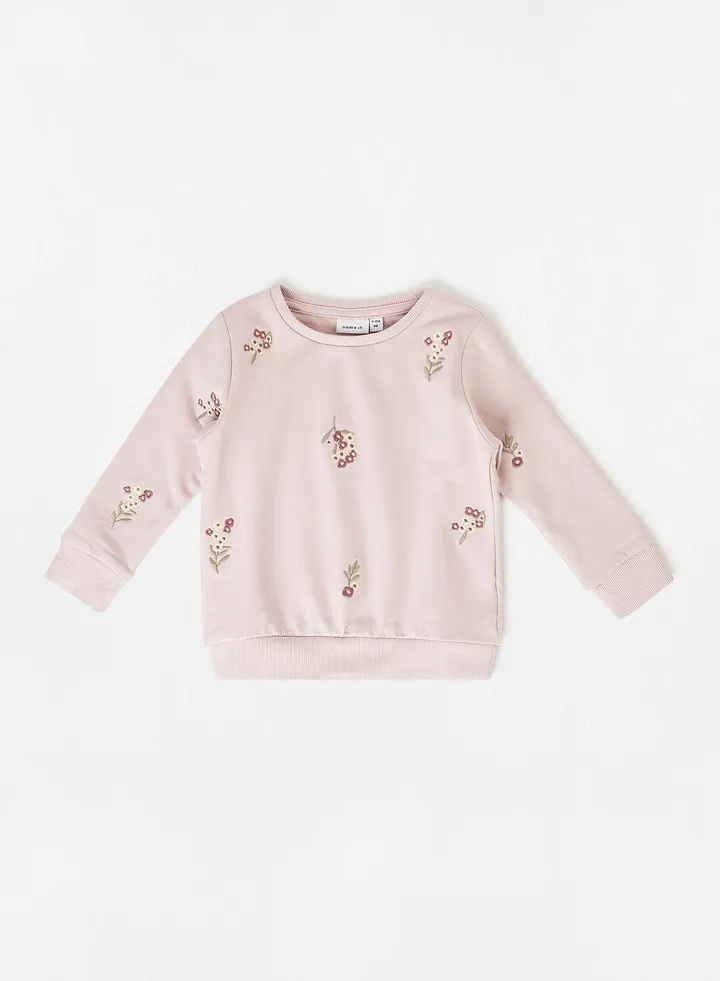 Baby/Kids Flowers Embroidered Sweatshirt
