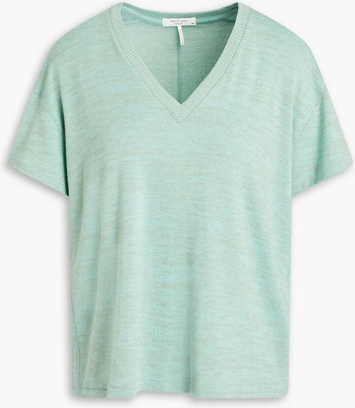 Marled knitted T-shirt