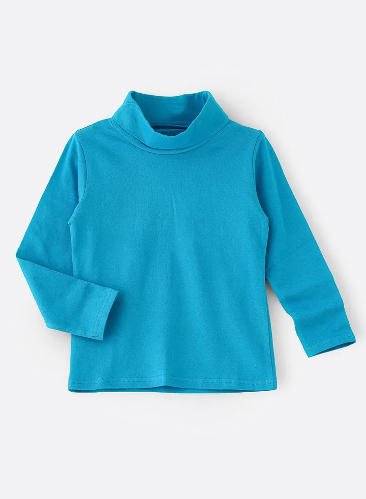 Basic solid turtle neck t-shirt