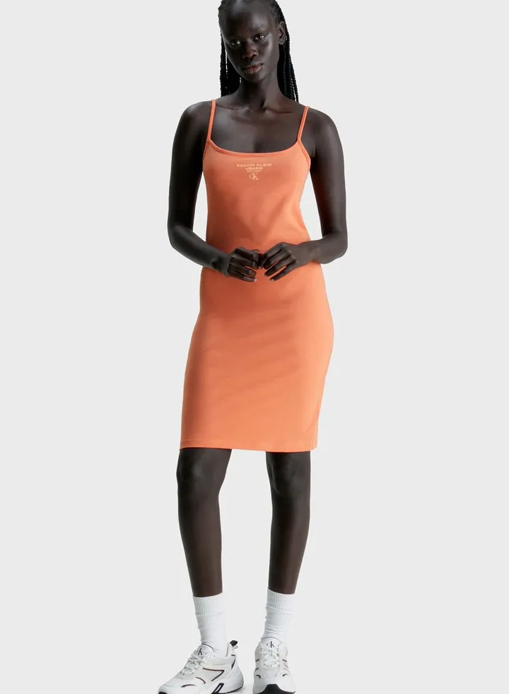Strappy Knitted Bodycon Dress