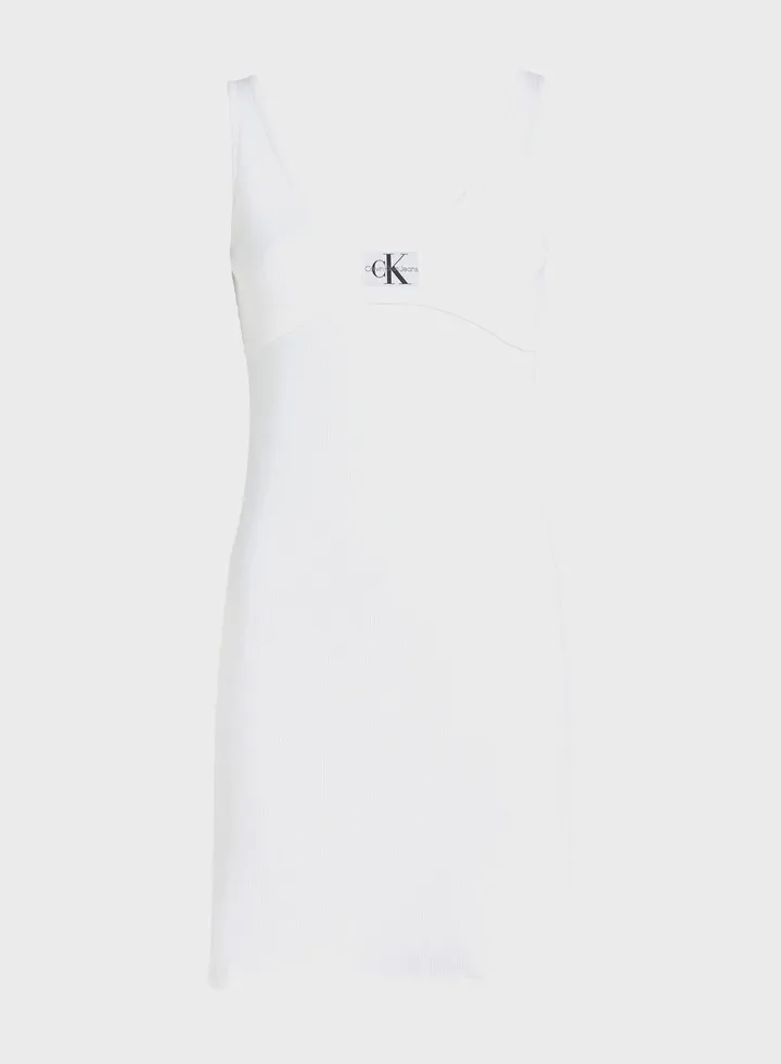 Strappy Ribbed Knitted Dress