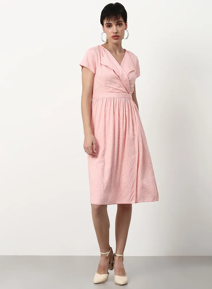 Regular Fit Casual Dress Pink