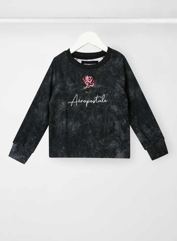 Kids/Teen Embroidered Sweatshirt Black
