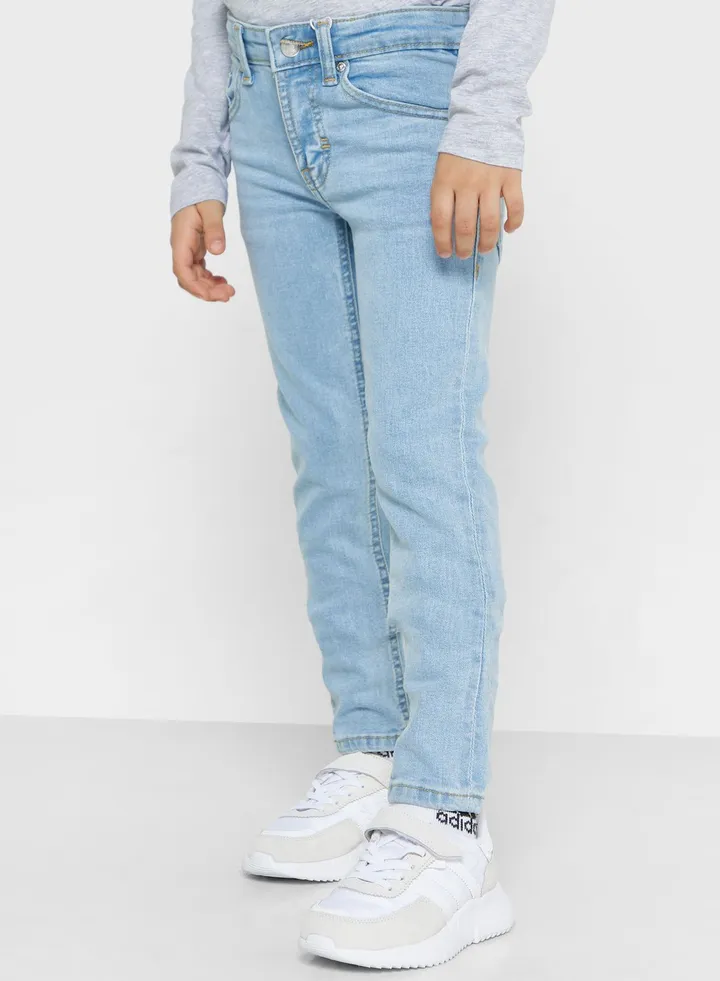 Kids Light Wash Skinny Fit Jeans