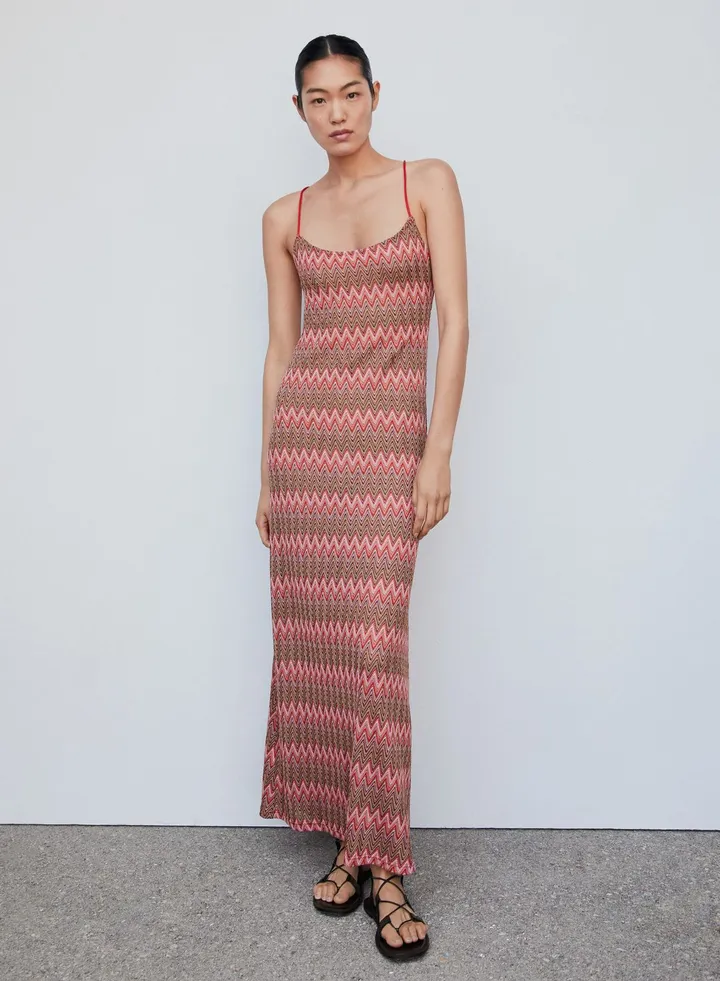 Strappy Printed Dress