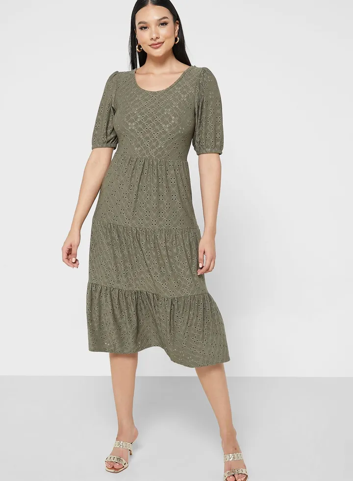 Printed Tiered Dress