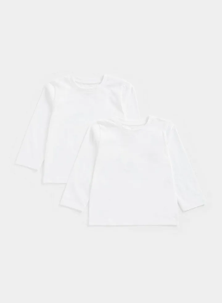 White Long Sleeved T Shirts 2 Pack