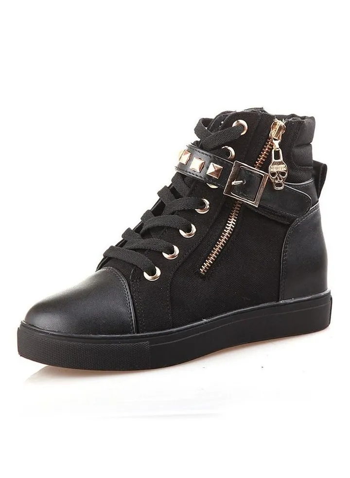 Spring Autumn High Top Women Canvas Casual Board White Shoes