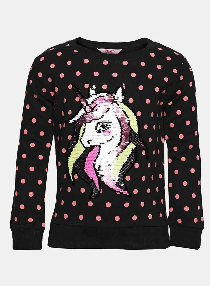 Cotton Fashion Sweatshirt Black
