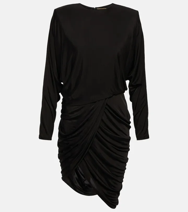 Ruched jersey minidress
