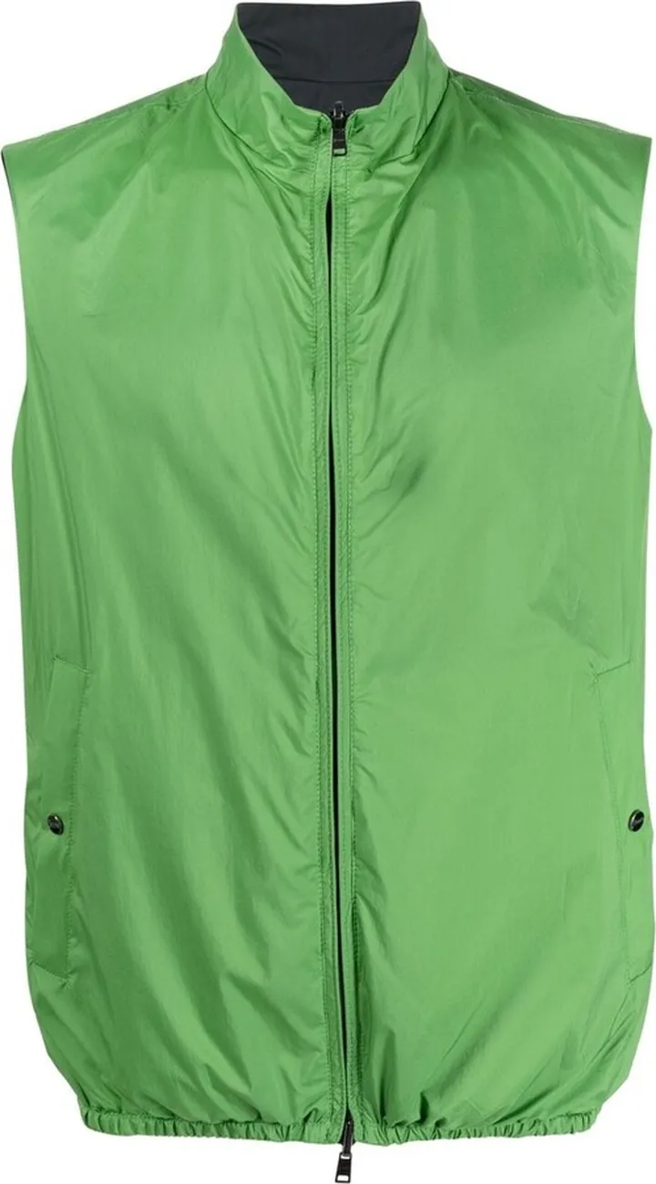 High-Neck Zip-Fastening Gilet