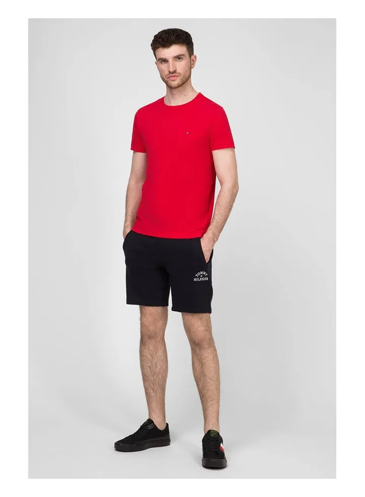 Cotton Terry Logo Shorts Black/White